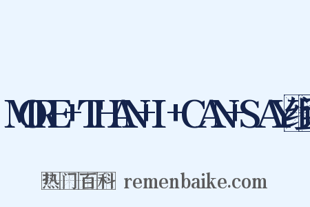 MORE+THAN+I+CAN+SAY组词是什么意思的图片